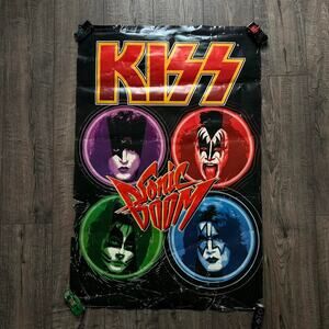 Rare Vintage Colorful KISS Sonic Boom Official Music Promo Poster